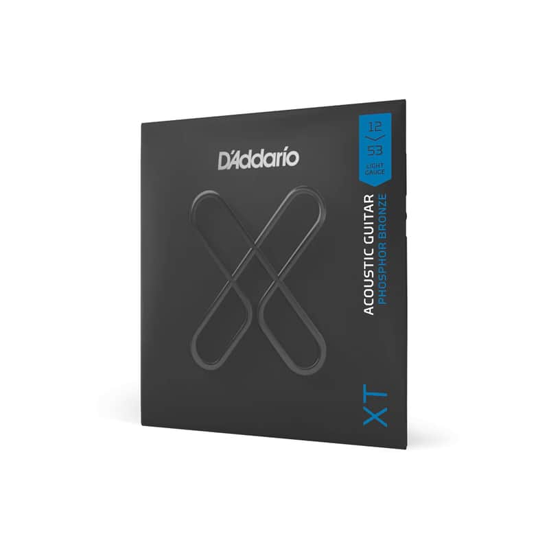 D'Addario XTAPB1253 XT Phosphor Bronze Light Acoustic Guitar Strings, 12-53 - Bronze image 1