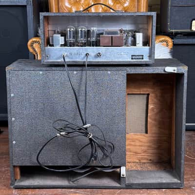 1964 Silvertone 1483 Vintage Tube Amplifier Head & 1x15 Jensen Cabinet Electric Guitar Piggyback Set! image 2