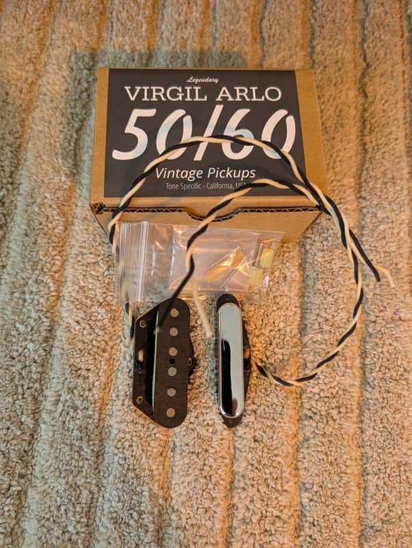 Tone Specific Virgil Arlo 50/60 Tele Pickups. 1950s/60s Hybrid Set. For Telecaster. image 1