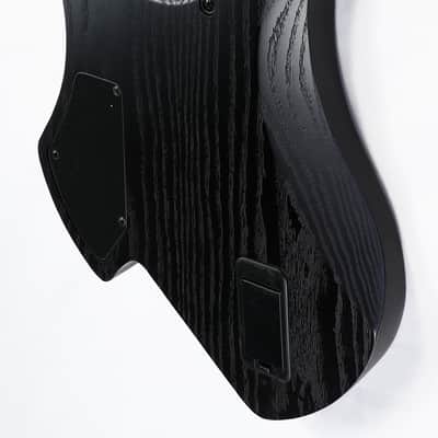 Agile 8 String Multi-Scale Fan Fret Chiral Nirvana 82831 RL MOD SS Flat Black Headless Electric Guitar image 9
