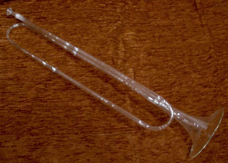 Seltene Es Glastrompete mit Mundstück image 1