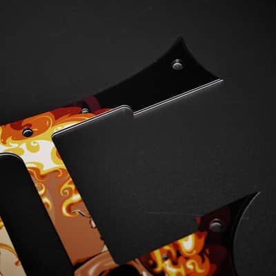 Burning Skull / Ibanez Pickguard / RG350 / JEMJR / Graphic / Stormguitar image 10