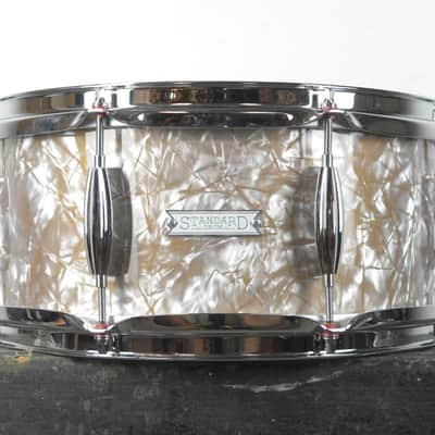 Standard Drum Co 6x13 Gold Dust Pearl Mahogany Snare Drum image 1