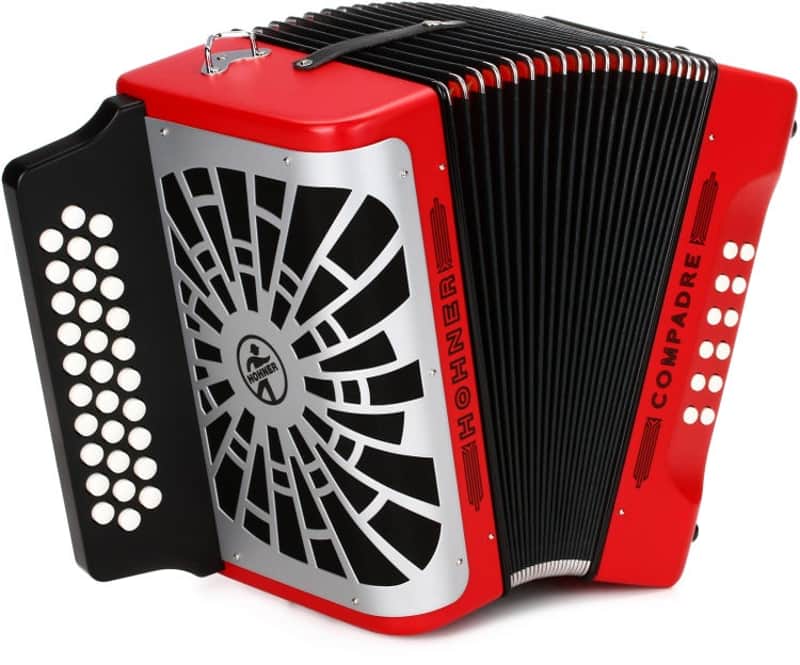 Hohner Compadre Diatonic Accordion - Keys of F/Bb/Eb - Red (CompadreFRDnd1) image 1