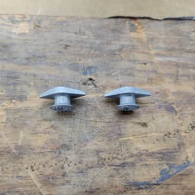 Gibson Metal Diamond Posi-lock  Pair of New Old stock 1980’s Genuine Guitar Strap Buttons Unfinished image 8