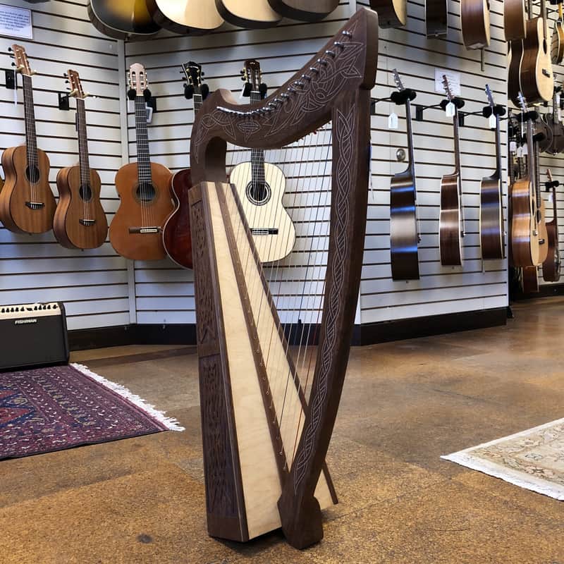 Roosebeck Heather Harp 22-String Chelby Levers Knotwork image 1