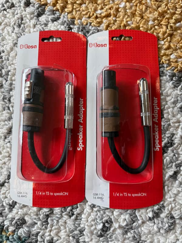 Pair of Hosa GSK116 GSK-116 1/4" TS to Neutrik speakOn 2010s - Standard image 1