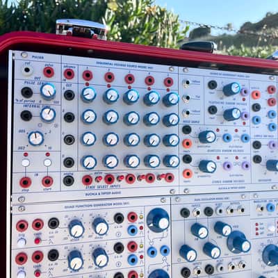 Buchla Tiptop 200t series with BPNYC ZERO Halliburton Eurorack Modular Travel Case 7U 'REDRUM" image 7