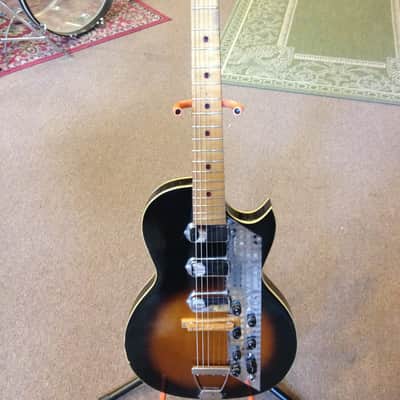 Kay K1963 value leader 60s Sunburst 3 pickup image 1