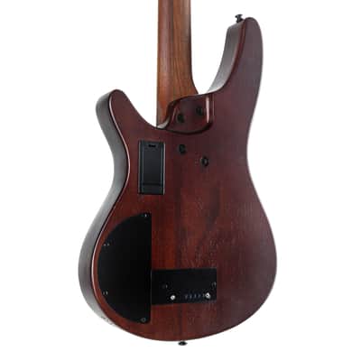 Ibanez Bass Workshop SRH505F-NNF Aerium Fretless Natural Browned Burst Flat - 5-String Electric Bass image 7