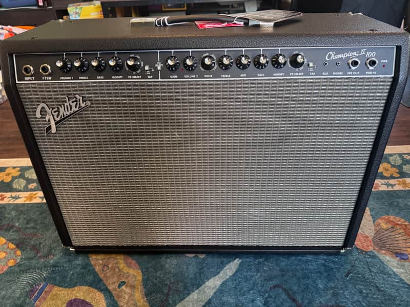 Fender Champion 100 2-Channel 100-Watt 2x12" Solid State Guitar Combo 2025 - Black image 1