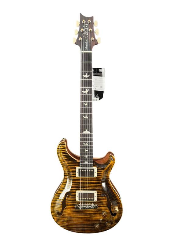 2025 PRS 40th Anniversary Hollowbody II Piezo One Piece 10-Top & Back! - Yellow Tiger image 1