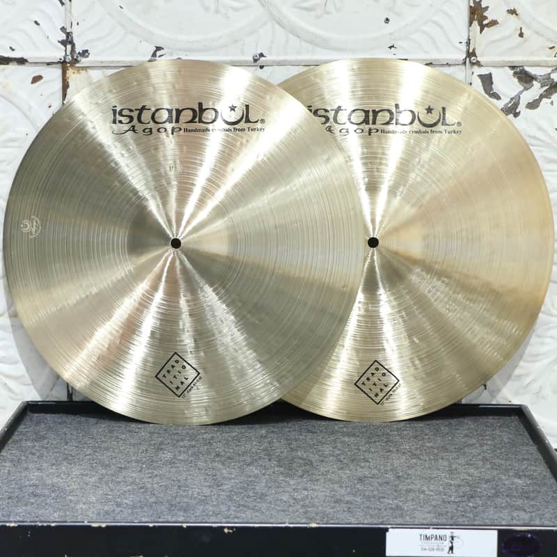 Istanbul Agop Traditional Dark Hi-hat Cymbals 17in (1228/1410g) image 1