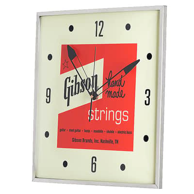 60's Style Gibson Guitars Light Up Clock Killer Cool Man Cave/Garage Accessory image 2