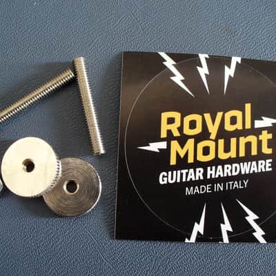 Orville by Gibson BASS MOD soft brass thumbwheels and posts for M4 metric ABR-1 bridge Les Paul Royal Mount 2026 - Nickel image 5