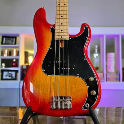 Alleva Coppolo KBP-4: RARE Birdseye Alder body, Maple Fingerboard, and a LP Cherry Burst Finish image 2