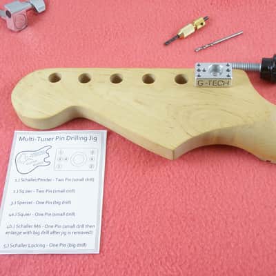 G-Tech Guitar Works Tuner Drilling Jig - Single/Two Pin - Fender Schaller Squier - Locking image 4