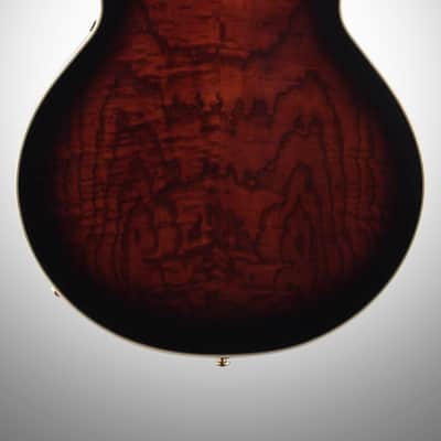 Ibanez Artstar AM153QA Semi-Hollowbody Electric Guitar (with Case), Dark Brown Sunburst image 7