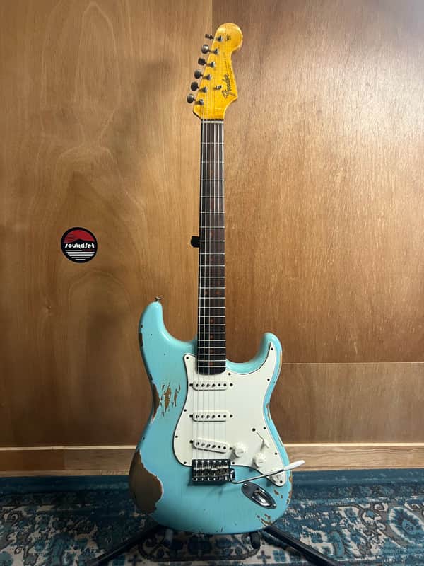 FENDER CUSTOM SHOP 1964 STRATOCASTER HEAVY RELIC – DAPHNE BLUE image 1