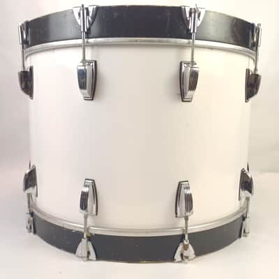 Ludwig 14x22"White Cortex 6Ply Maple Rockers Bass Drum Black/White Badge Kick US image 5