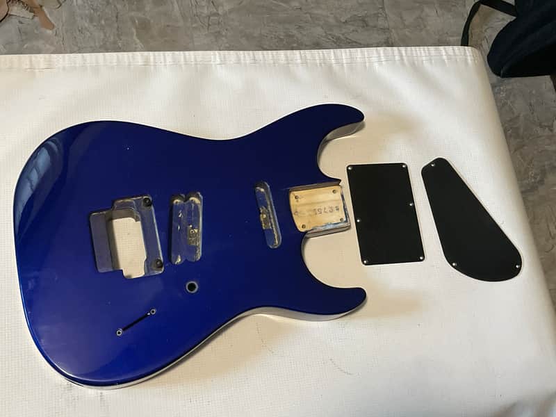 1990 Japan Charvel 275 Deluxe Candy Blue Guitar Body Floyd Ready image 1