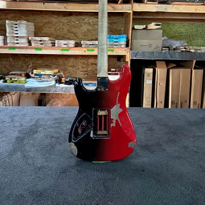 Valkenburg USA Jeff Duncan “Scarlet” Artist Series Electric Guitar – Red/Black Factory Relic – Custom Shop Level image 9