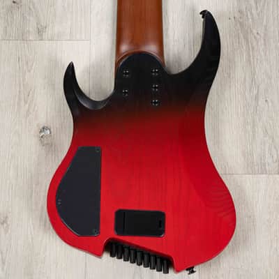 Legator Ghost G9 9-String Multi-Scale Headless Guitar, Ebony Fretboard, Crimson image 7