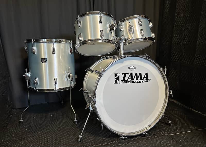 Vintage TAMA Imperialstar 4-Piece (Metallic White or Platina) imagen 1