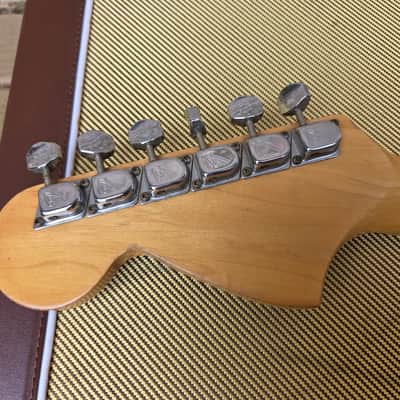 Vintage 1974 Fender Stratocaster Electric Guitar w/ Tweed Hardshell Case! Staggered Pole Pickups, Tuxedo Plastic! image 13