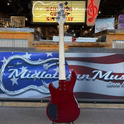 G&L Tribute L-2500 - 5-String Active Bass Guitar - Red Burst Finish image 13