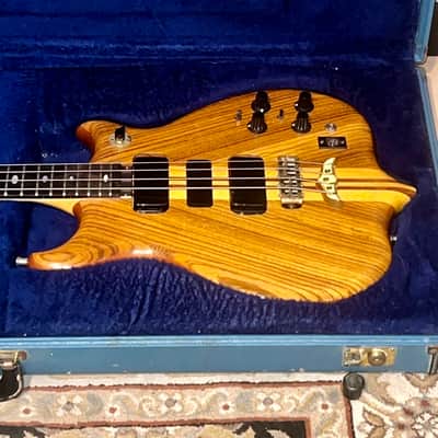 1979 Alembic Series 1, 4 String Bass, Stunning Natural Zebra Wood, LED Fret Lights, Very Nice Bass ! image 22