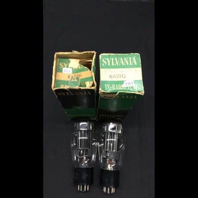 NOS NIB PAIR SYLVANIA 6AS7G Black Plate D Getter Amplifier VACUUM TUBES S.9754 image 4