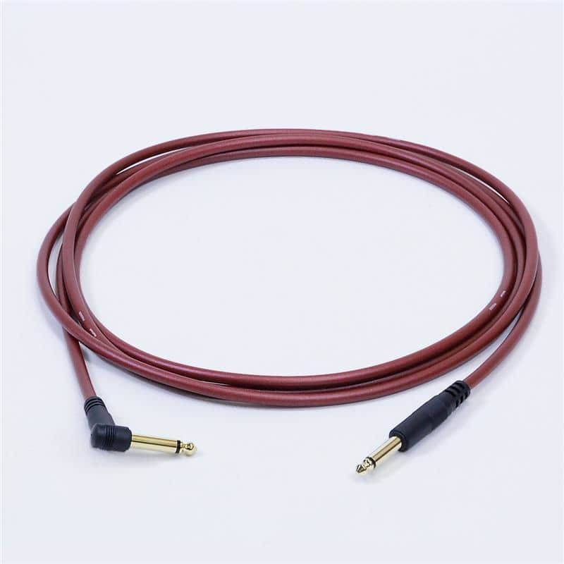Noah'sark PASSGO RED TS PHONE Cable (L-shaped) (3.0m) (PASSGO Red) (Line Cable/Guitar Cable/Instrument Cable) (L-shaped Phone-Phone) (6.3 (2-pole) - 6.3 (2-pole), L-shaped - Straight) (Made in Japan) image 1