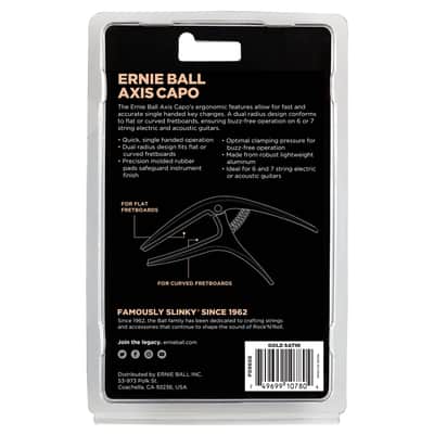 Ernie Ball 9606 Axis Capo Gold Satin 2021 image 3