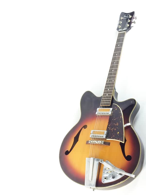 Guyatone SG12-T Hollow Body, Sunburst, MIJ, Early 1960's, Gold