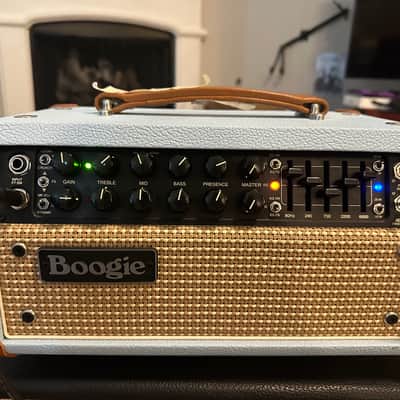 Mesa Boogie Mark Five:25 2-Channel 25-Watt Tube Amp Head - Custom Baby Blue Bronco & Tan Grille (Excellent Condition) image 2