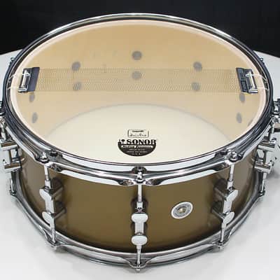 Sonor SQ1 6.5" x 14" Birch Snare Drum w/ VIDEO! Satin Gold Metallic image 4