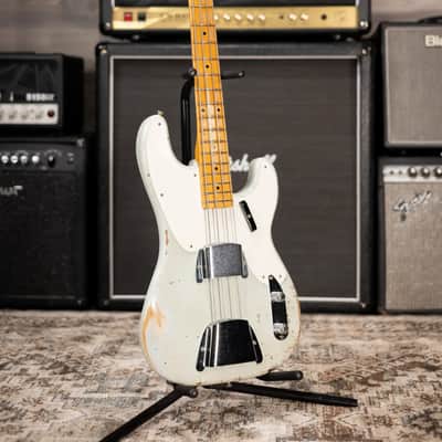 Fender Custom Shop B6 1956 Heavy Relic NAMM 2026 Time Machine Limited Edition Precision Bass - Sonic Blue with Hardshell Case image 9