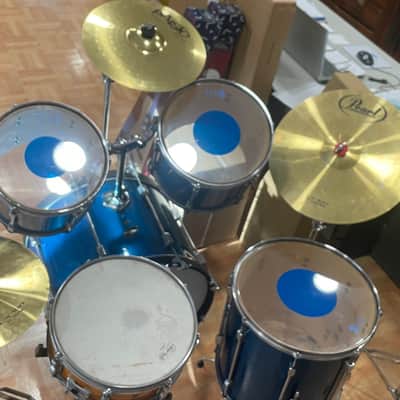 Batería acústica marca Ludwig Rocker 90's - Azul Metalico image 11
