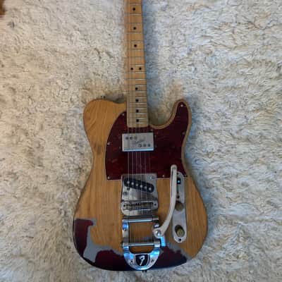 1971  Fender Cunife Telecaster with Bigsby, Maple Fretboard, CuNife pup and GFS pup, Red/Natural image 18