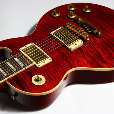 Gibson USA 50s Les Paul Standard Plus 2006 | Black Cherry Flametop Gold Hardware AA Top image 4
