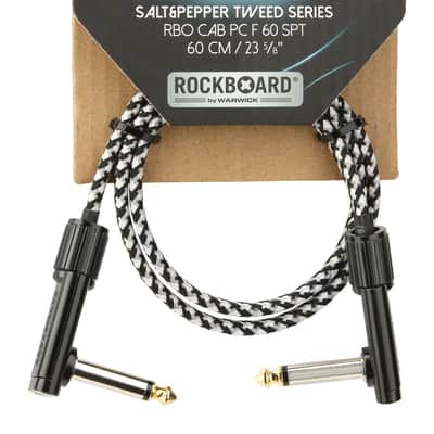 Rockboard Salt&Pepper Tweed Series Flat Patch Cables 23.62in w/Same Day Shipping image 4