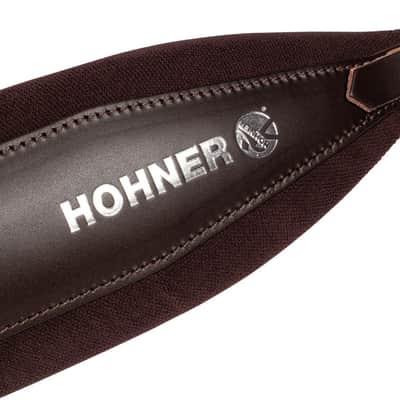 Hohner 44 In. x 4 In. Leather & Velvet Accordion Straps X-Large w/ Back Strap (ACC19-BRN/BRN) image 3