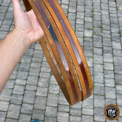 Ludwig 1-Ply Solid Maple Bassdrum Hoops 24" Walnut Cortex image 17
