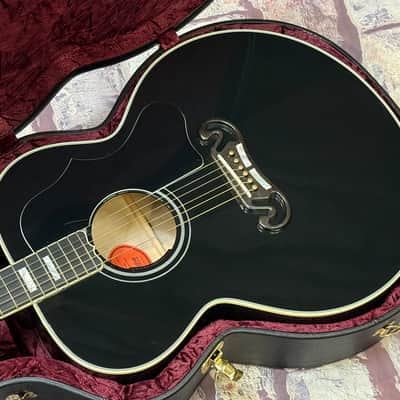 Gibson SJ-200 Custom Jumbo Limited Edition Ebony Gloss New Unplayed Auth Dlr 5lbs7oz #017 image 4