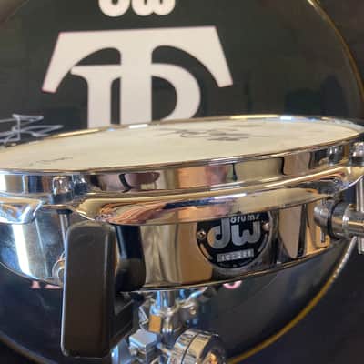 Terry Bozzio's DW - 2.5x12" Piccolo Tom, Autographed "D" 1990s - Chrome image 6