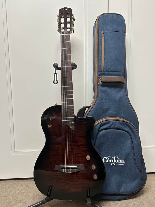 Cordoba Stage Thin Body Nylon String Classical Acoustic Guitar w/Electronics - Edge Burst image 1