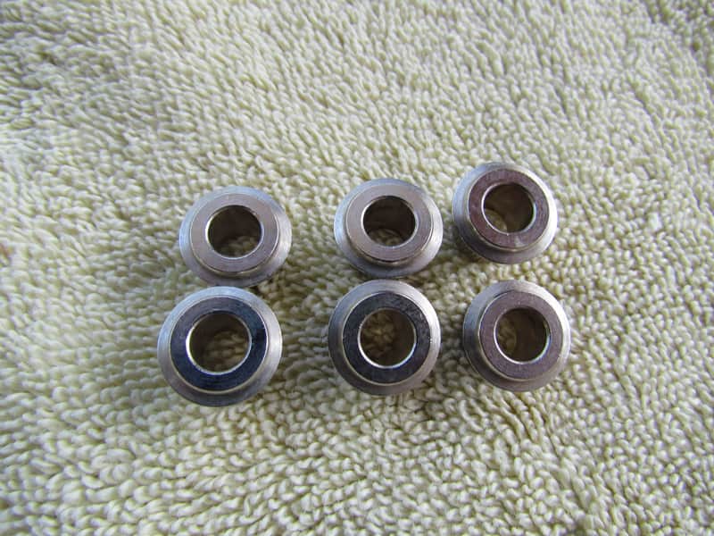 Wide Flange Tuning Machines Bushings Set Of 6 Bushing Wide Flange Nickel Bushing READ ENTIRE DESCRIPTION image 1