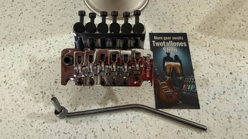 Floyd Rose Original Double Locking Tremolo Bridge Made in Germany Chrome w/ Arm image 1