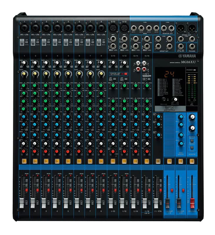 Yamaha MG16XU 16 Channel Analog Mixer Black image 1
